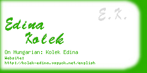 edina kolek business card